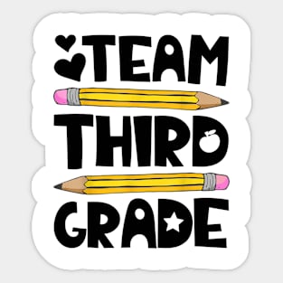 Team Third Grade Funny 3rd Back To School Teacher Student Sticker